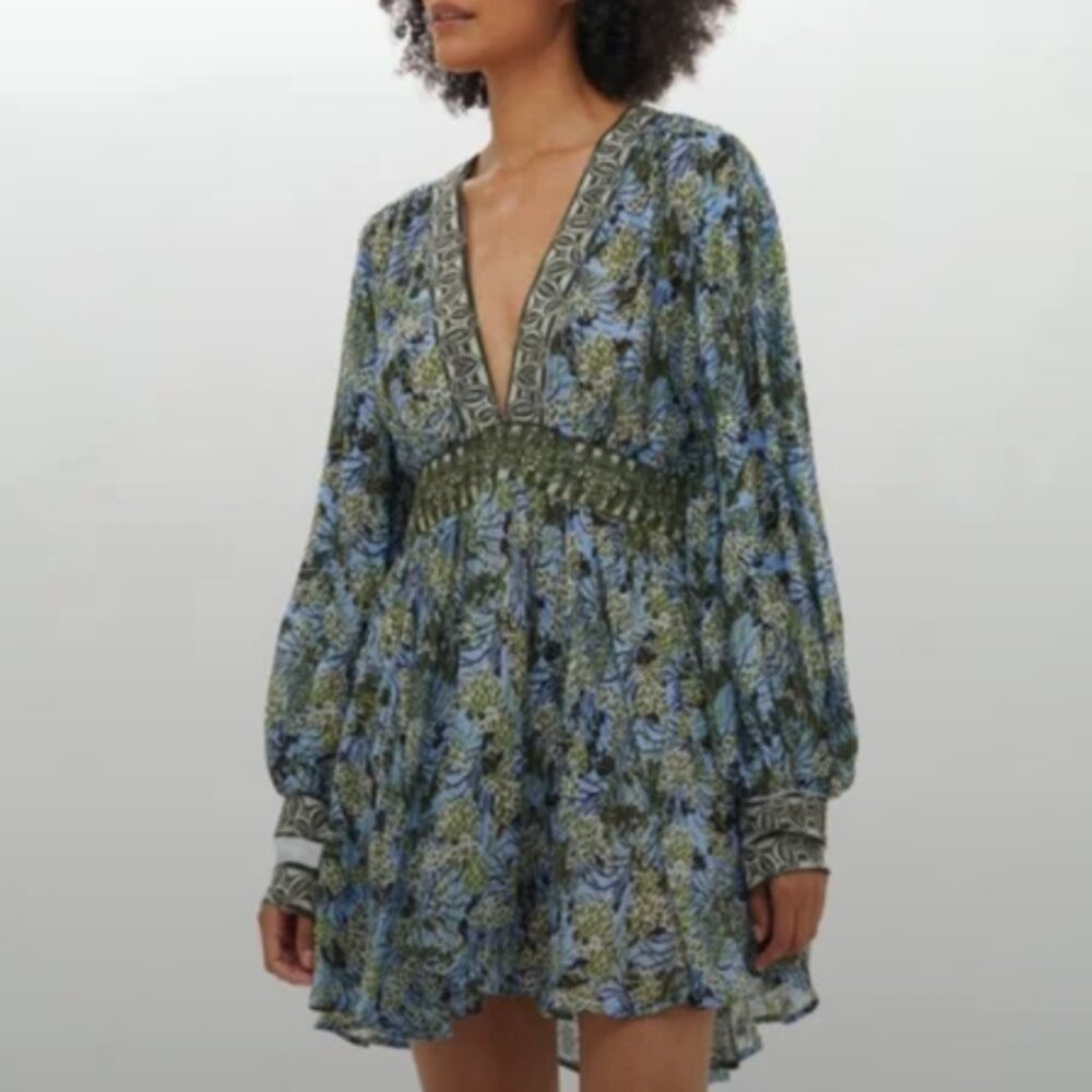 V-Neck Bohemian Chic Mini Dress
